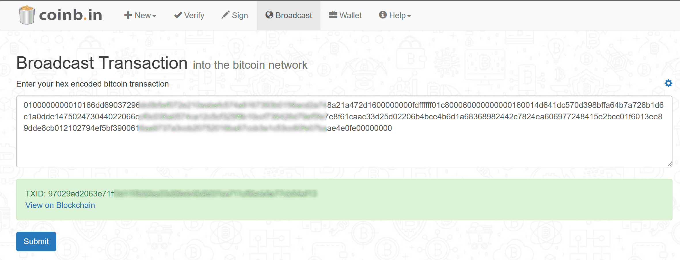 Broadcast Transaction