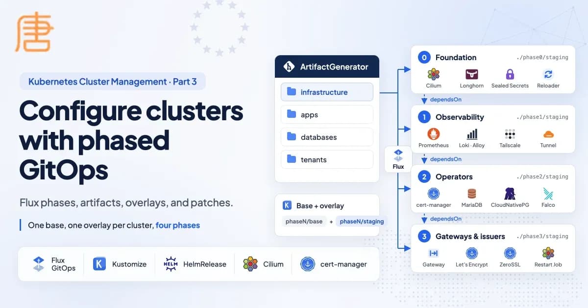 Configure clusters with phased GitOps