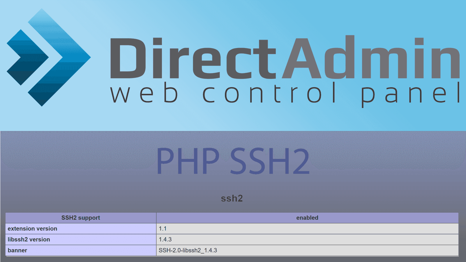 DirectAdmin PHP SSH2