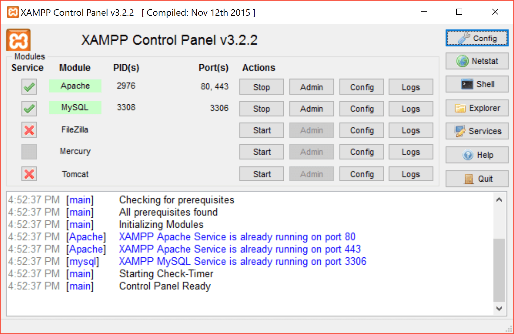 Update XAMPP