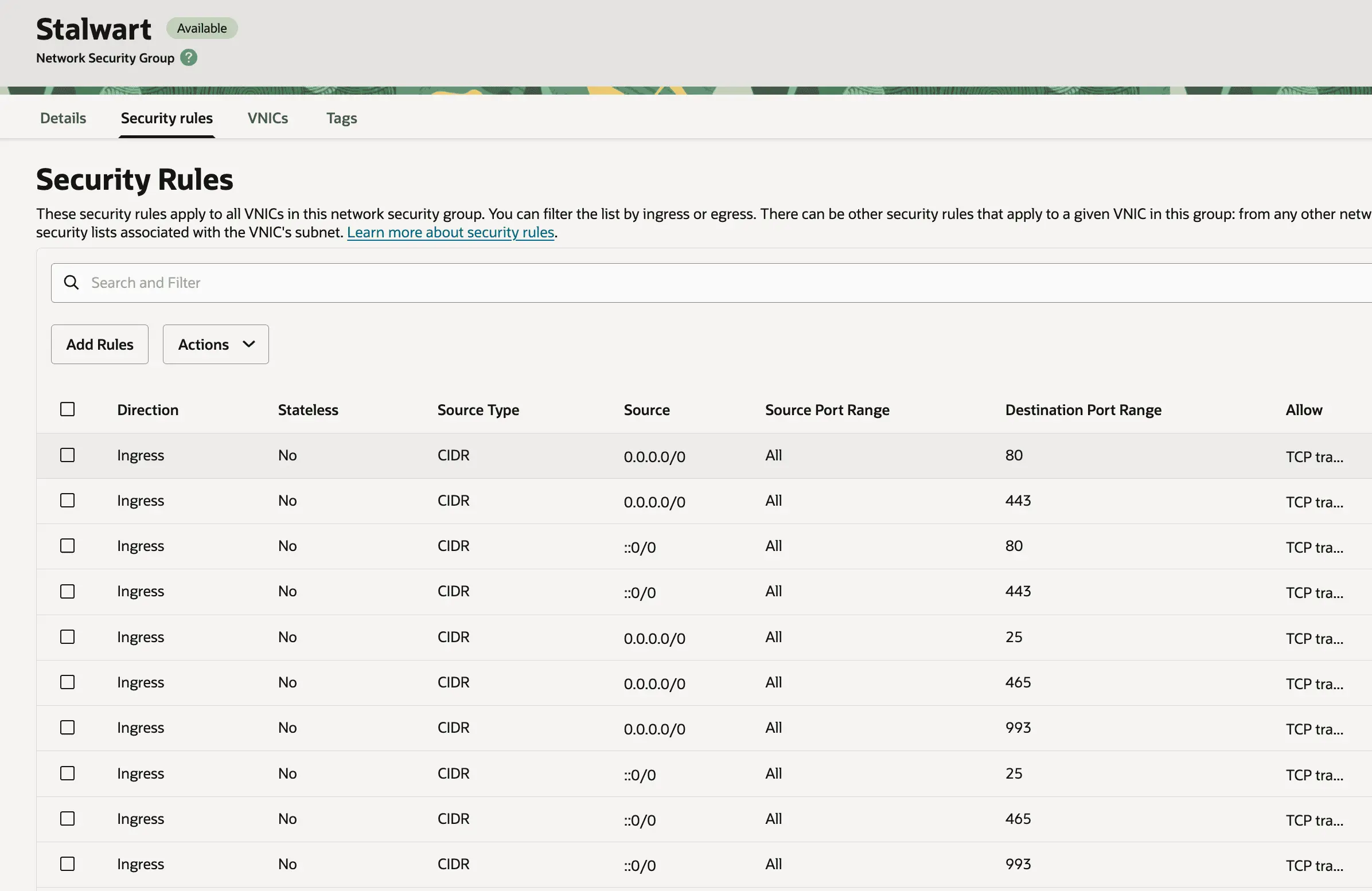 Stalwart Network Security Group